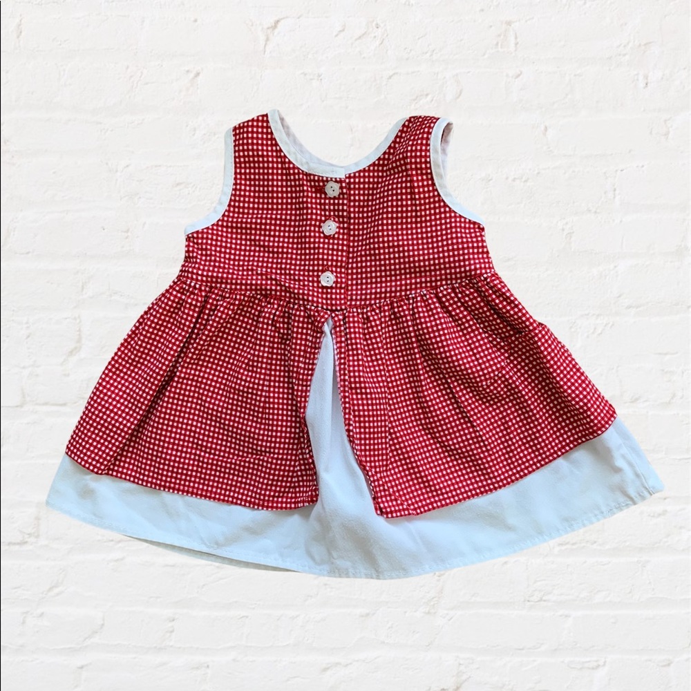 Vintage Sweet Blossom Gingham Dress